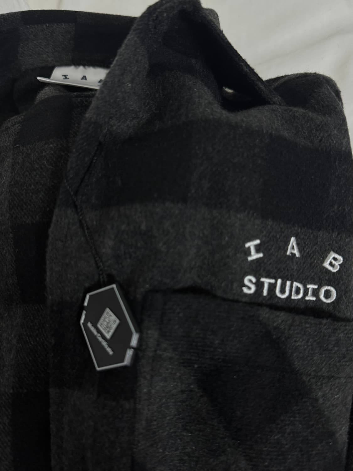 아이앱스튜디오 깅엄체크 셔츠 블랙화이트 새상품 상품이미지2