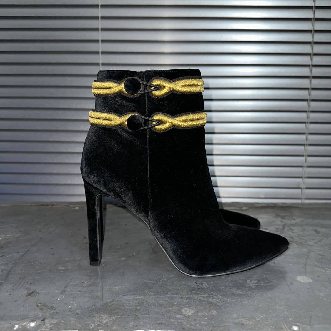 00s 레어 나인웨스트 나폴레옹 벨벳 포인트 부츠 상품이미지6