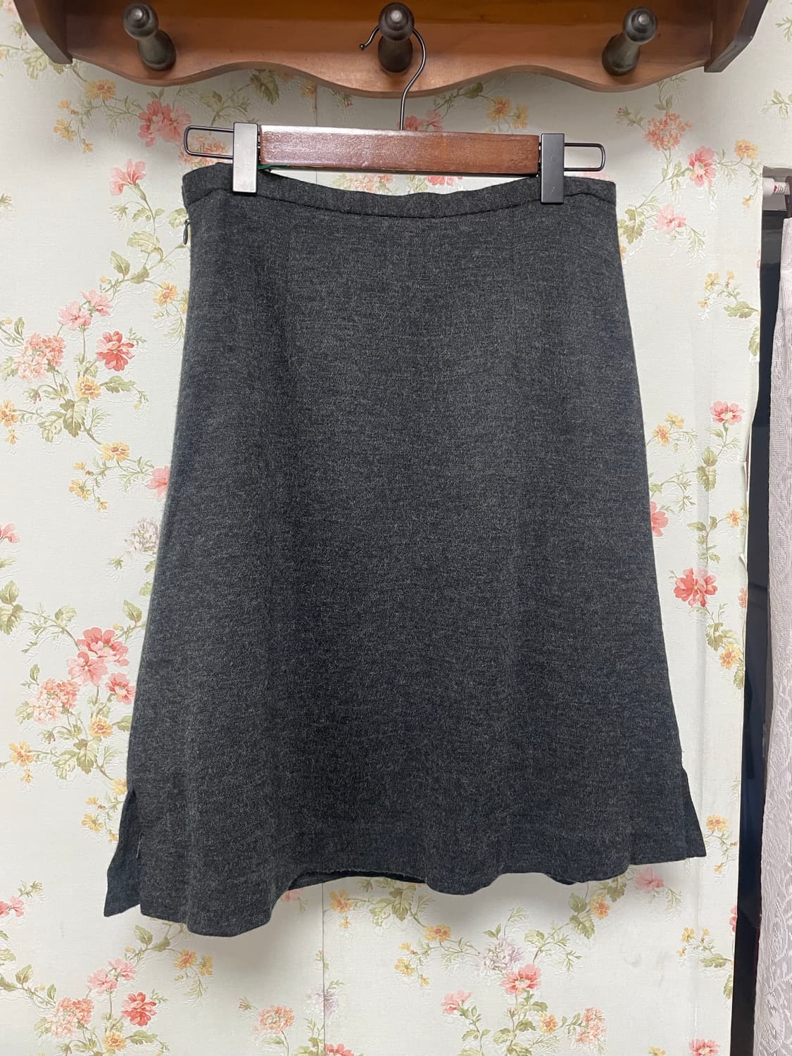 차콜 멜란지 니트 스커트 상품이미지2