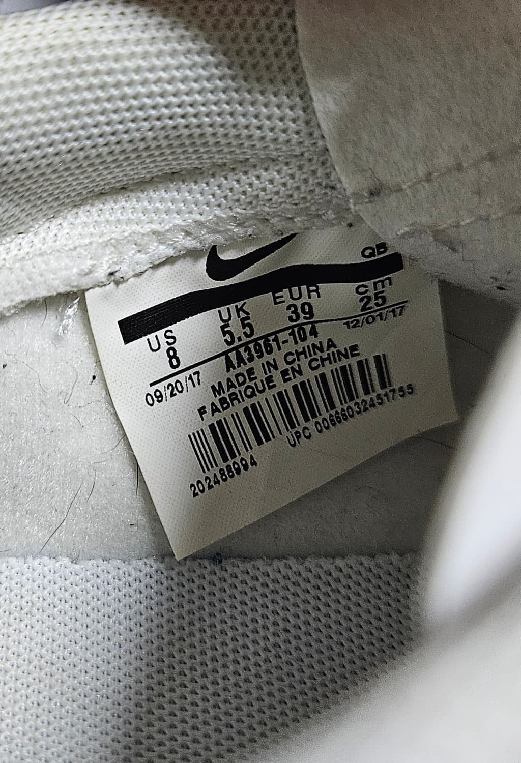 나이키 블레이저 로우 흰색 스니커즈(US8) 상품이미지5