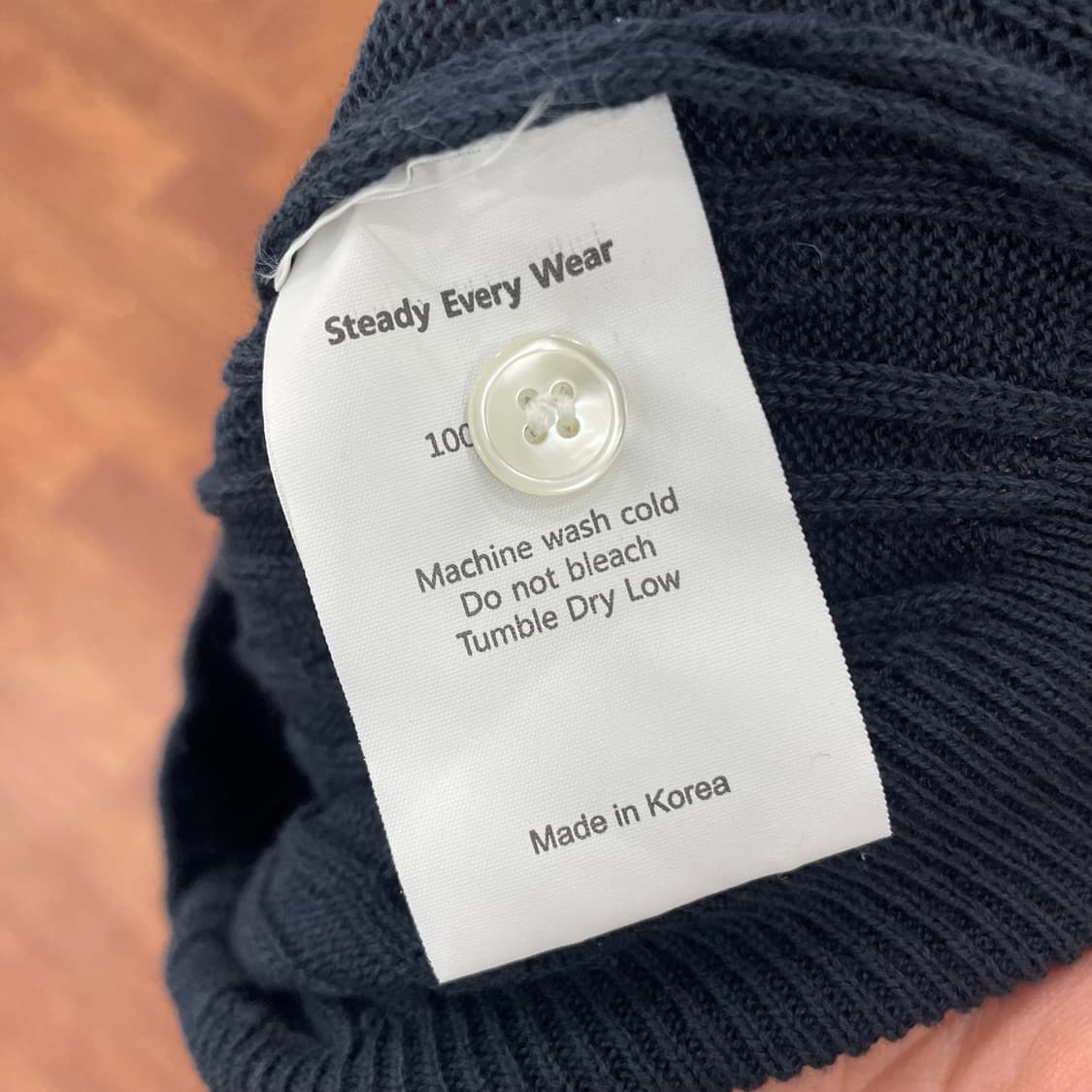 스테디에브리웨어 케이블 카라 반팔 니트 상품이미지3