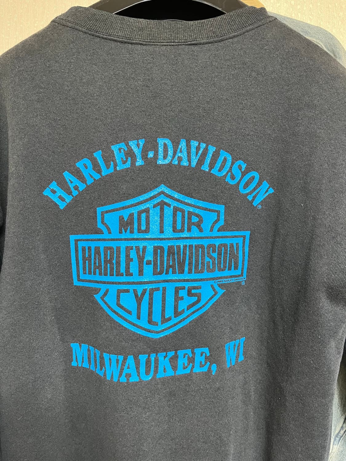 (칸예 착용) 1993 할리데이비슨 og 크롬스윗크롬 스웻 M 판매 상품이미지6
