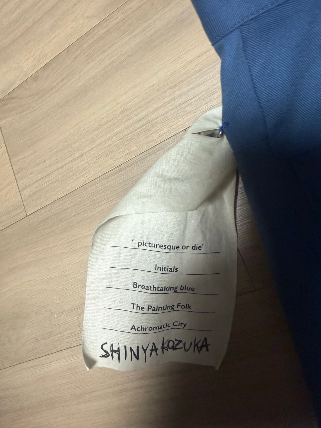 Shinya Kozuka 투턱 박스팬츠 blue 상품이미지4