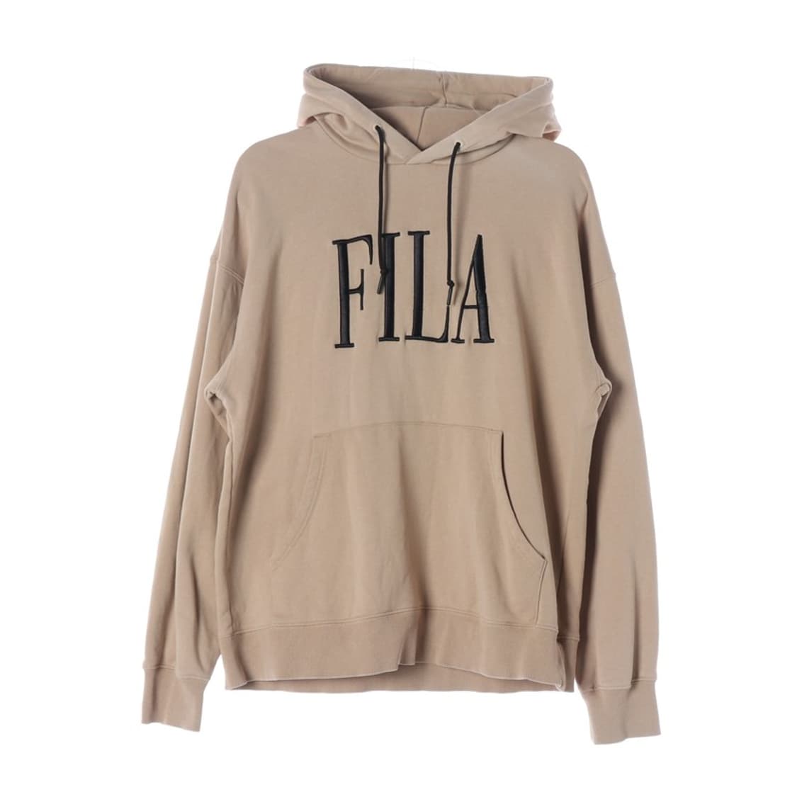 휠라 자수 빅로고 기모 후드티 베이지 L 상품이미지1