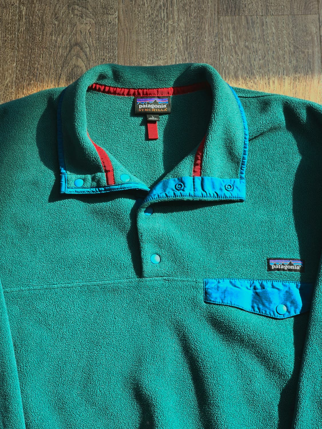 파타고니아 신칠라 그린 퍼플 L 헤비웨이트 상품이미지1