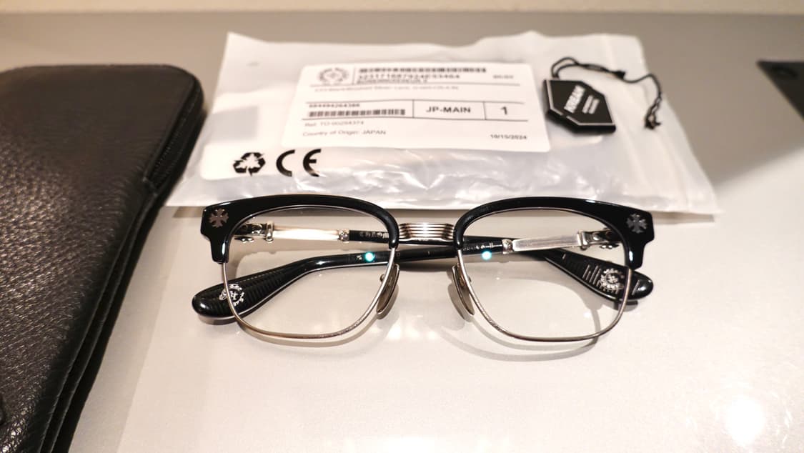 크롬하츠 보넨노이슈어2 블랙/브러쉬드실버 안경 상품이미지1