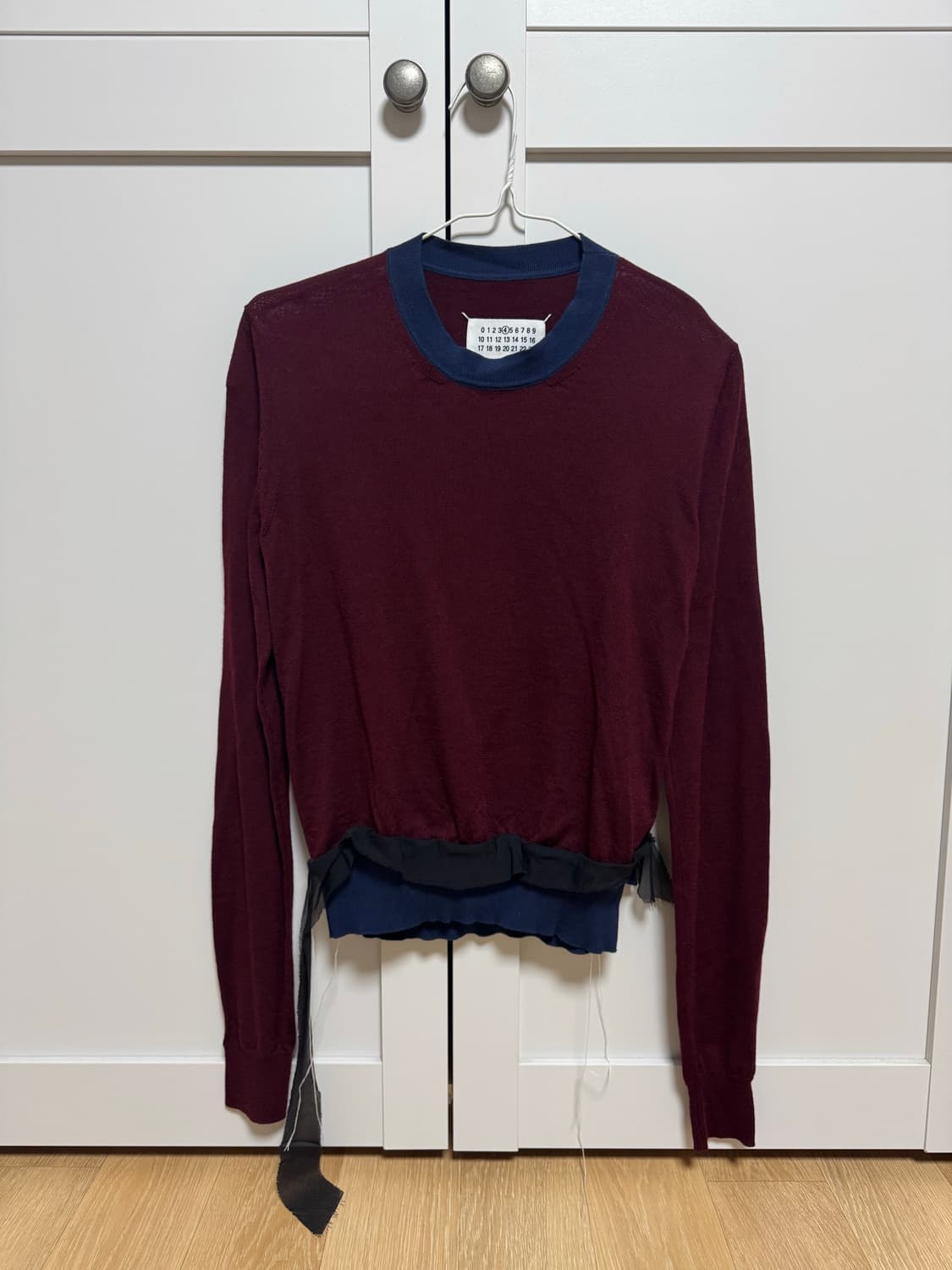 Maison Margiela 니트 / 버건디×네이비 상품이미지1