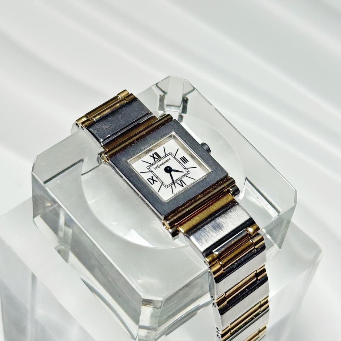 80's90's 빈티지 YSL 이브생로랑 스퀘어 콤비 워치 상품이미지5