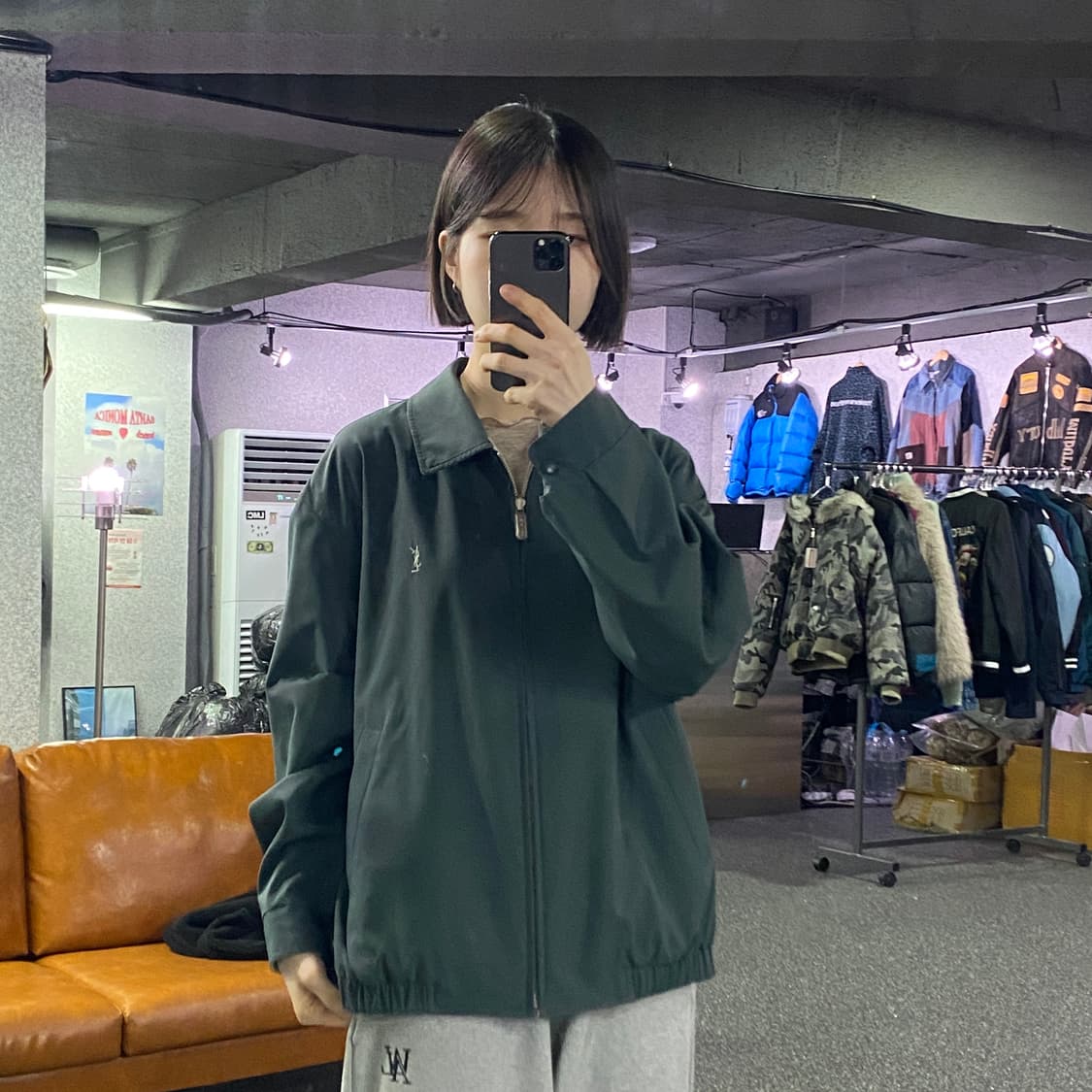 입생로랑 스몰로고 리버시블 블루종 집업 B3723 상품이미지2