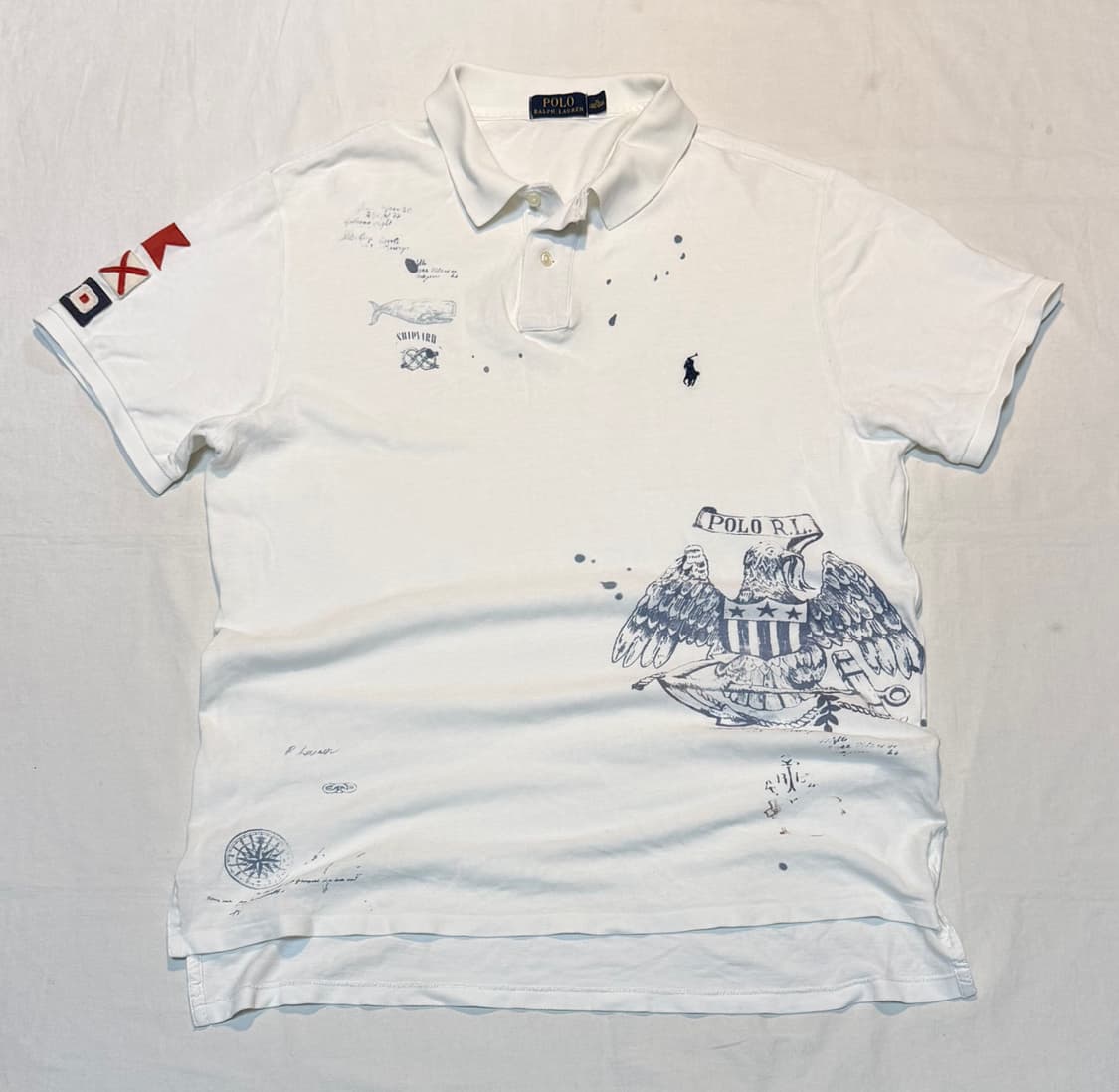 초레어) 폴로 치프키프 프린팅 카라티 화이트 상품이미지1