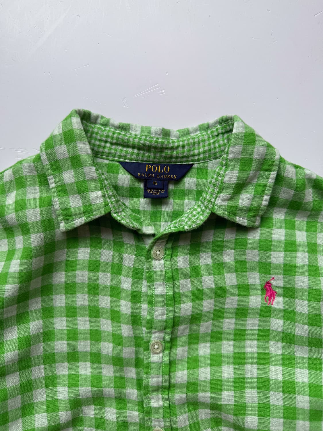 POLO RALPH LAUREN Green Check Shirt 0362 상품이미지2
