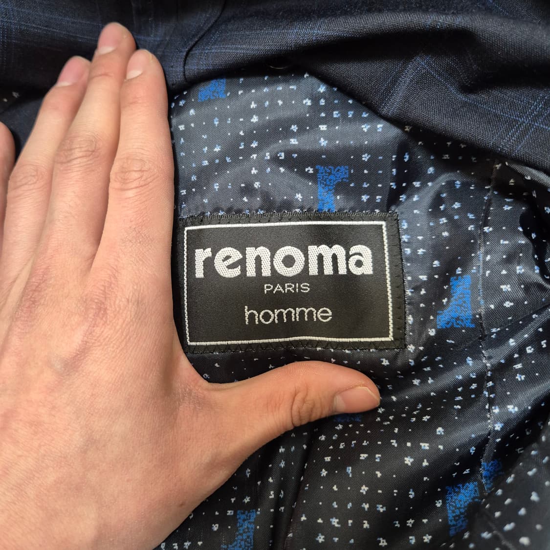 레노마 파리 옴므 양모직 체크 싱글 블레이저 정장자켓 97-82-170 상품이미지5