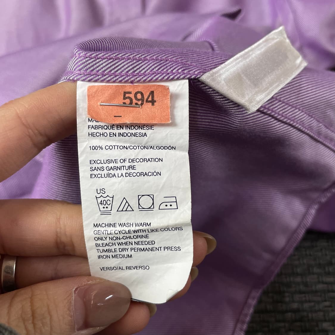 타미힐피거 라이트퍼플 긴팔 셔츠 16 상품이미지5