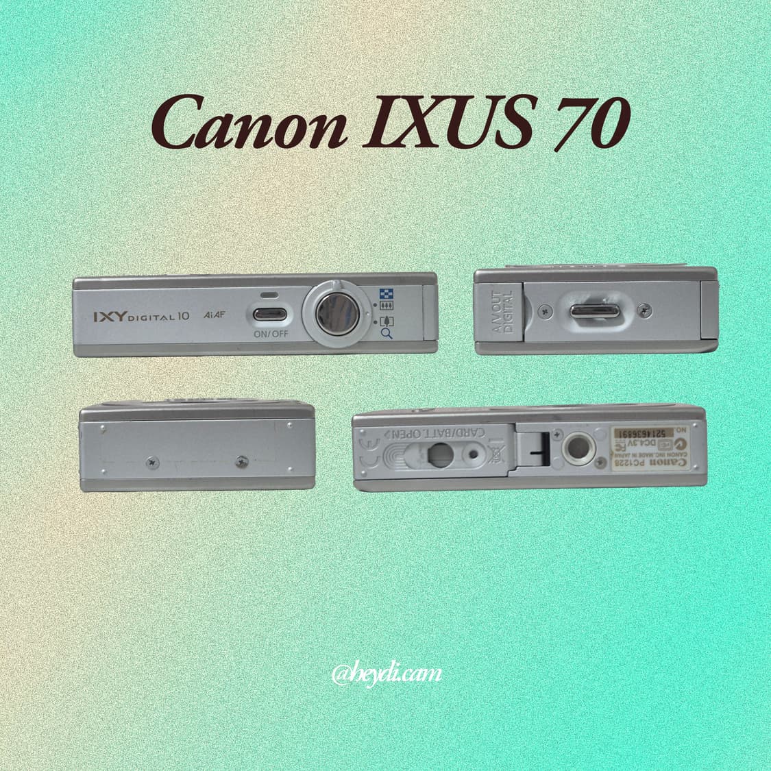 (강민경 아이브 리즈 은채) 캐논 ixus70실버 (SD1000, IXY 상품이미지3