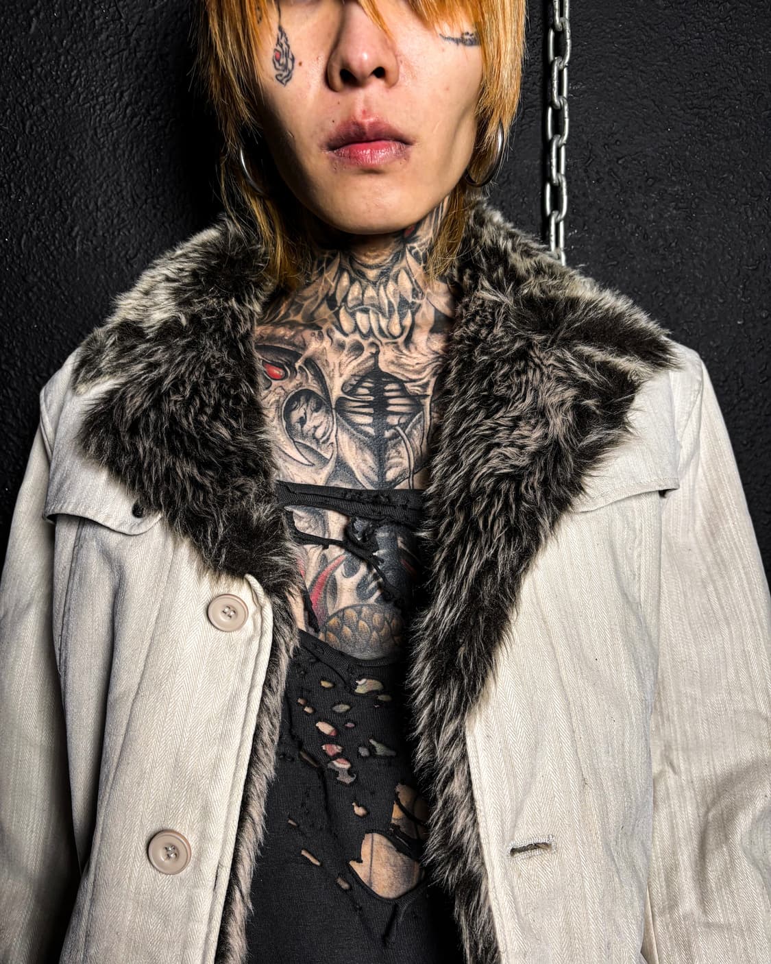 Fur Lined Ivory Jacket 상품이미지3