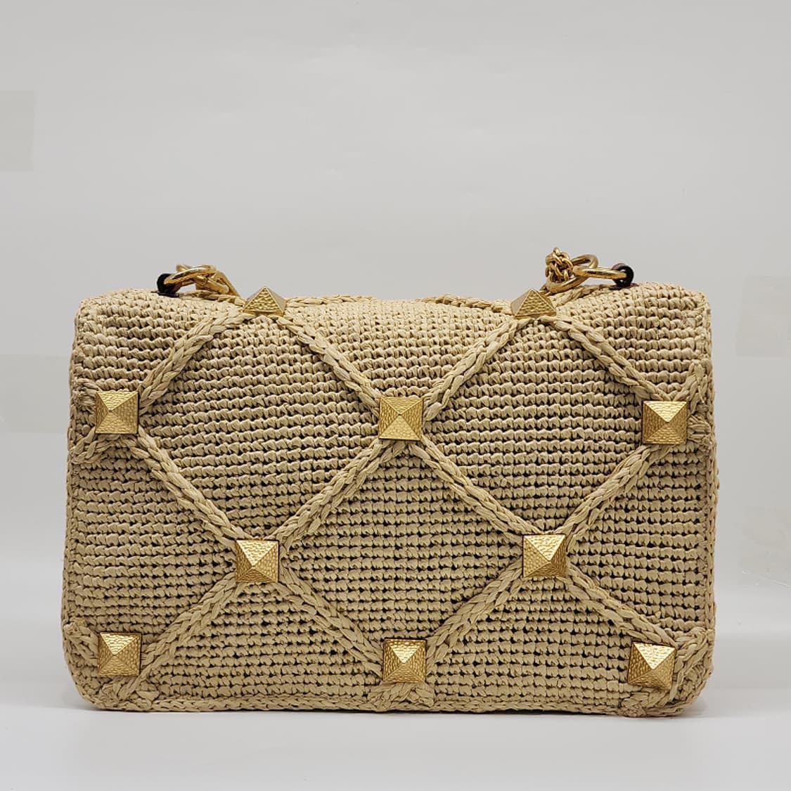 발렌티노 로만스터드 라피아 숄더백 상품이미지3