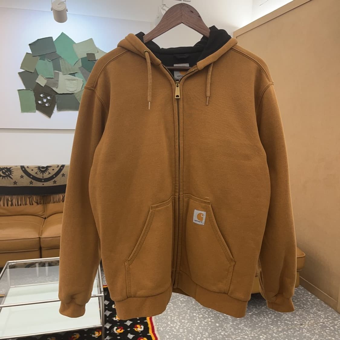 칼하트 빈티지 디어본 써멀 후드집업 S C08142 상품이미지3