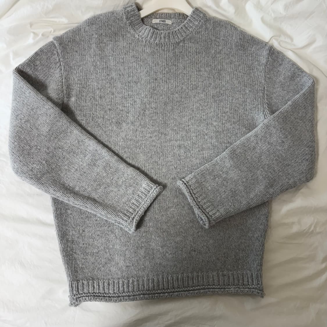 에토스 라운드넥 니트 라이트그레이 상품이미지7