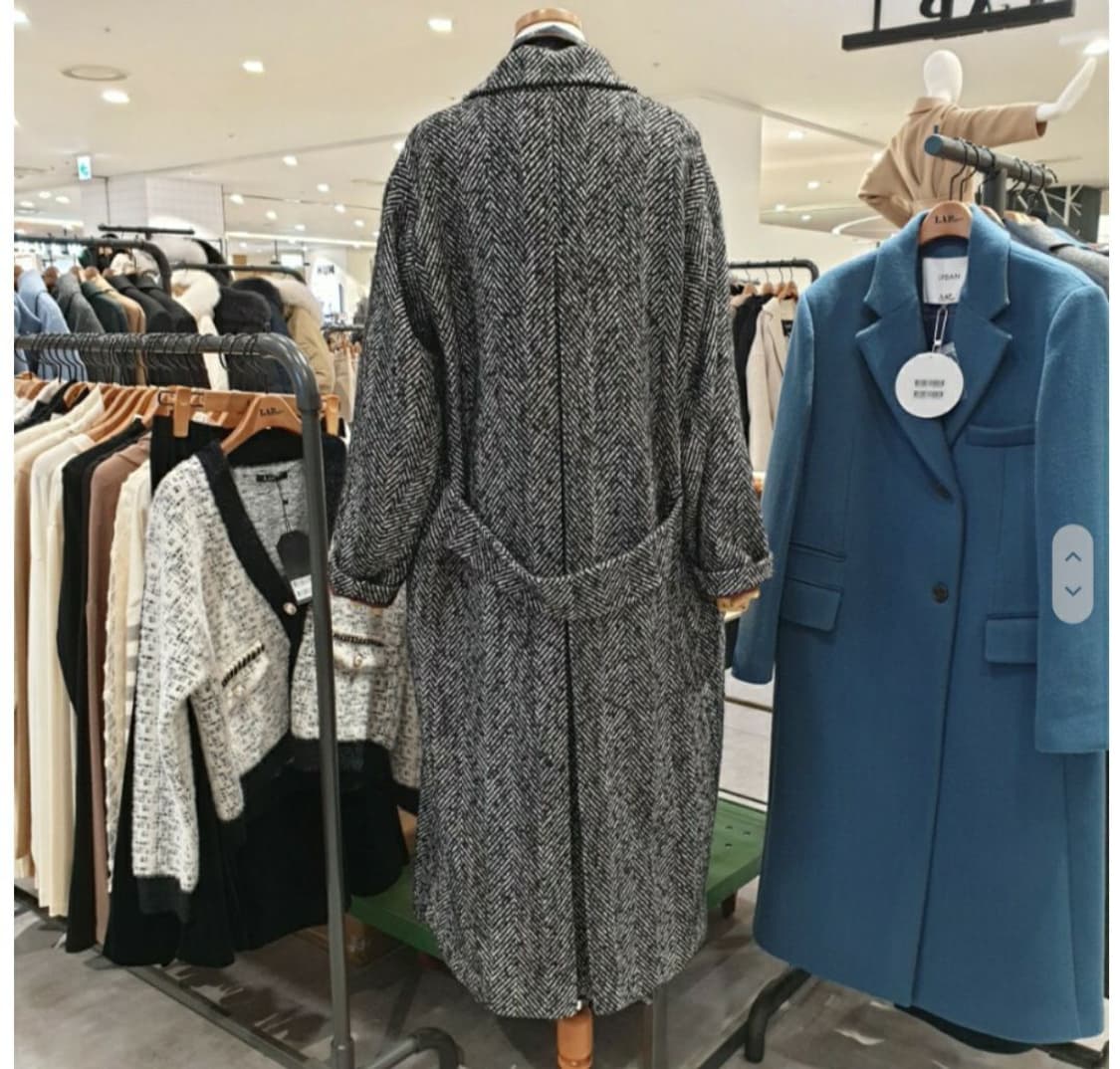 (택있는새옷) LAP 헤링본 더블롱코트 상품이미지9