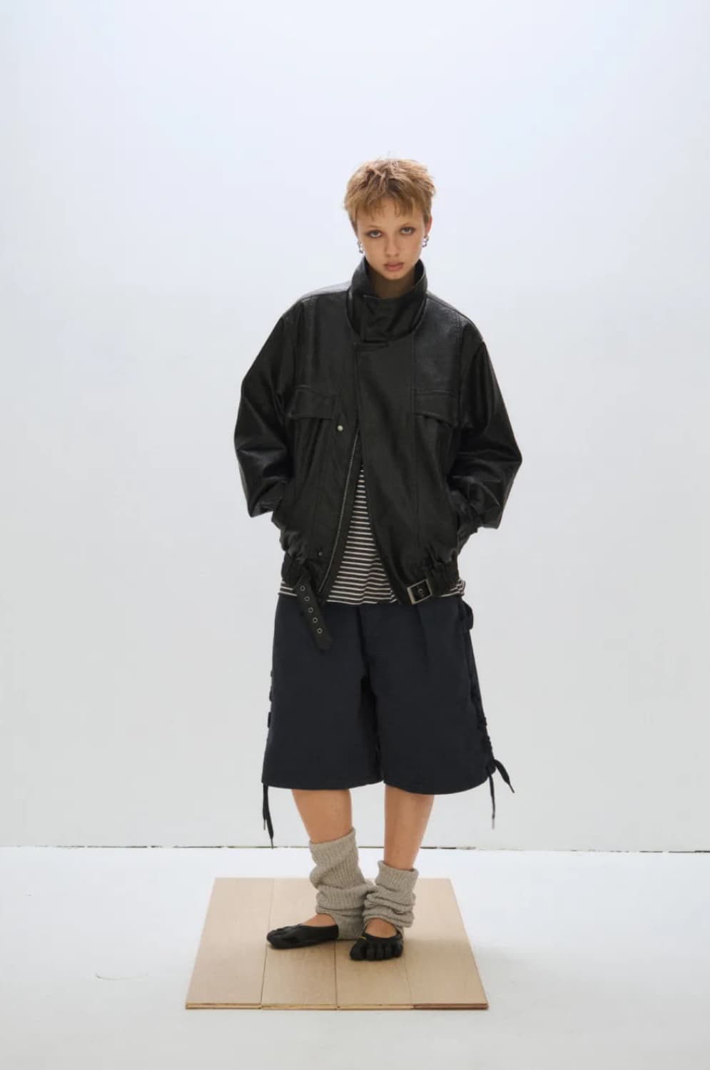 새상품) 플리즈프로젝트 비건 레더 자켓 상품이미지1