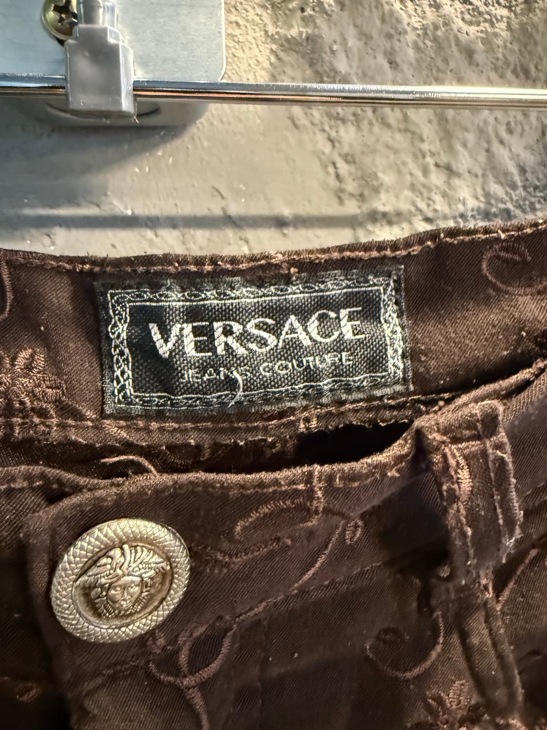28 베르사체VERSACE 진 쿠튀르 플라워 자카드 팬츠 브라운 상품이미지5