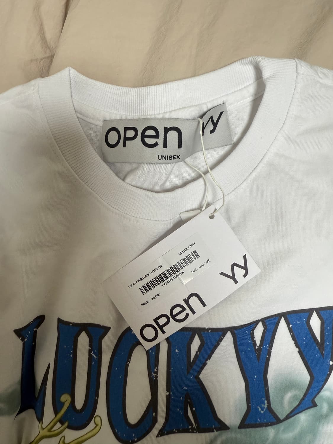 오픈yy 럭키 청룡 롱슬리브 화이트 상품이미지3