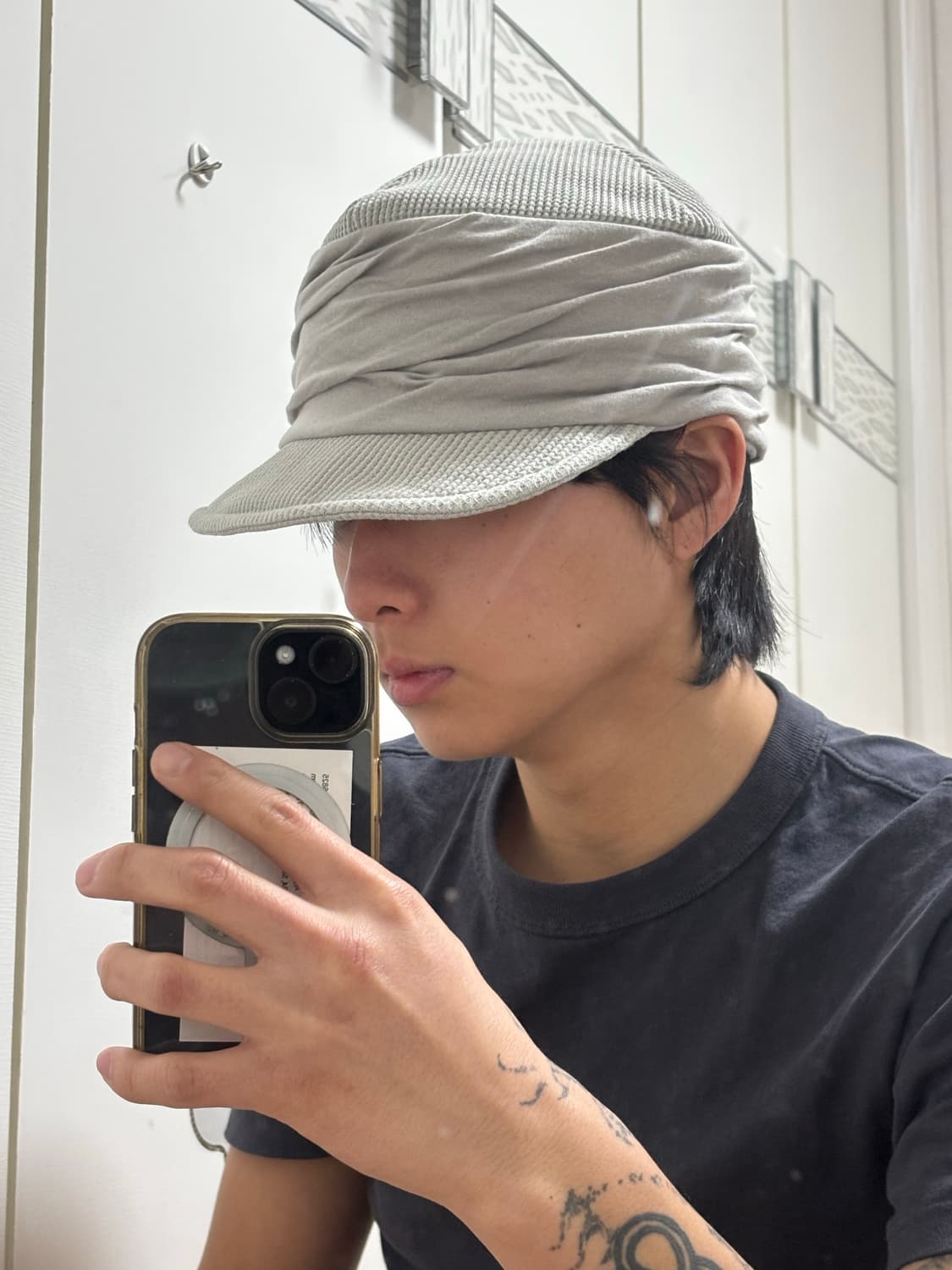 Ca4la 드레이프 와이어 니트 캡 상품이미지1