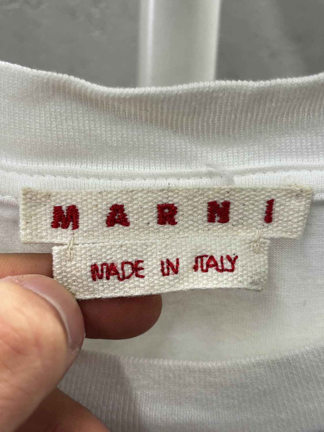 마르니 화이트 로고 반팔 티셔츠 100 상품이미지4