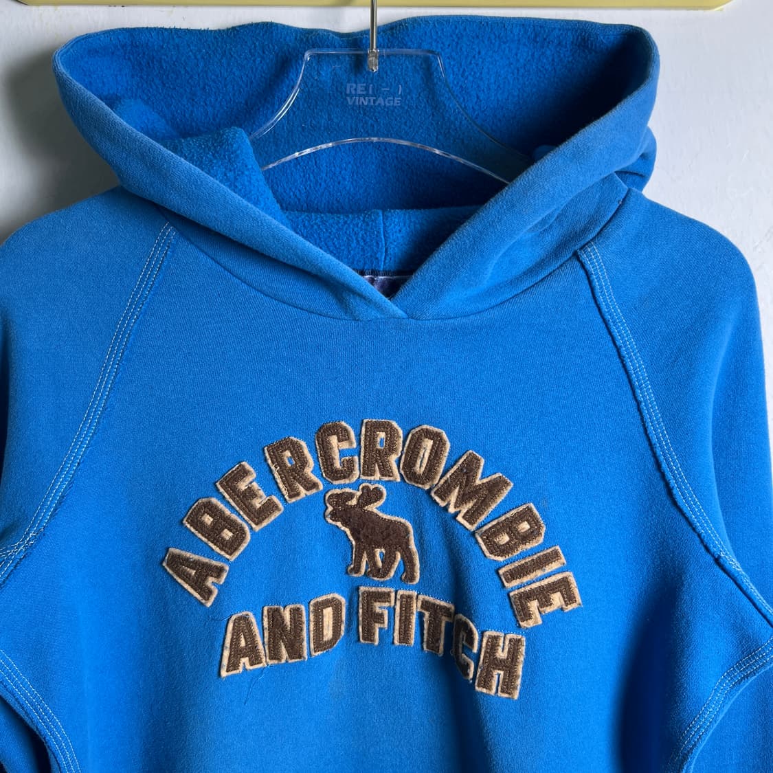 아베크롬비 로고 그래픽 블루 후드티 M 상품이미지4