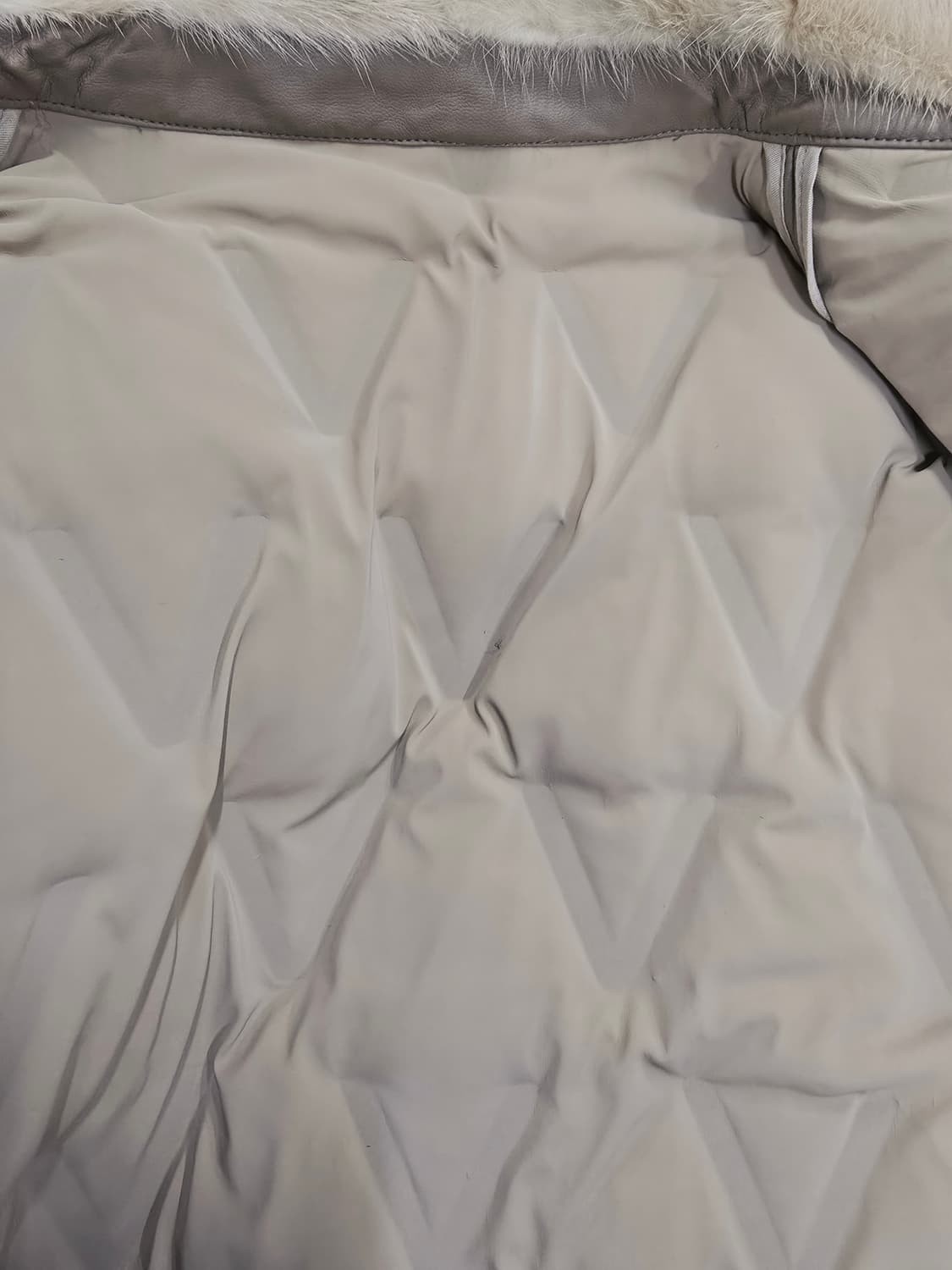 DEJANU 밍크 퍼 카라 퀼팅 패딩 가죽 점퍼 상품이미지8