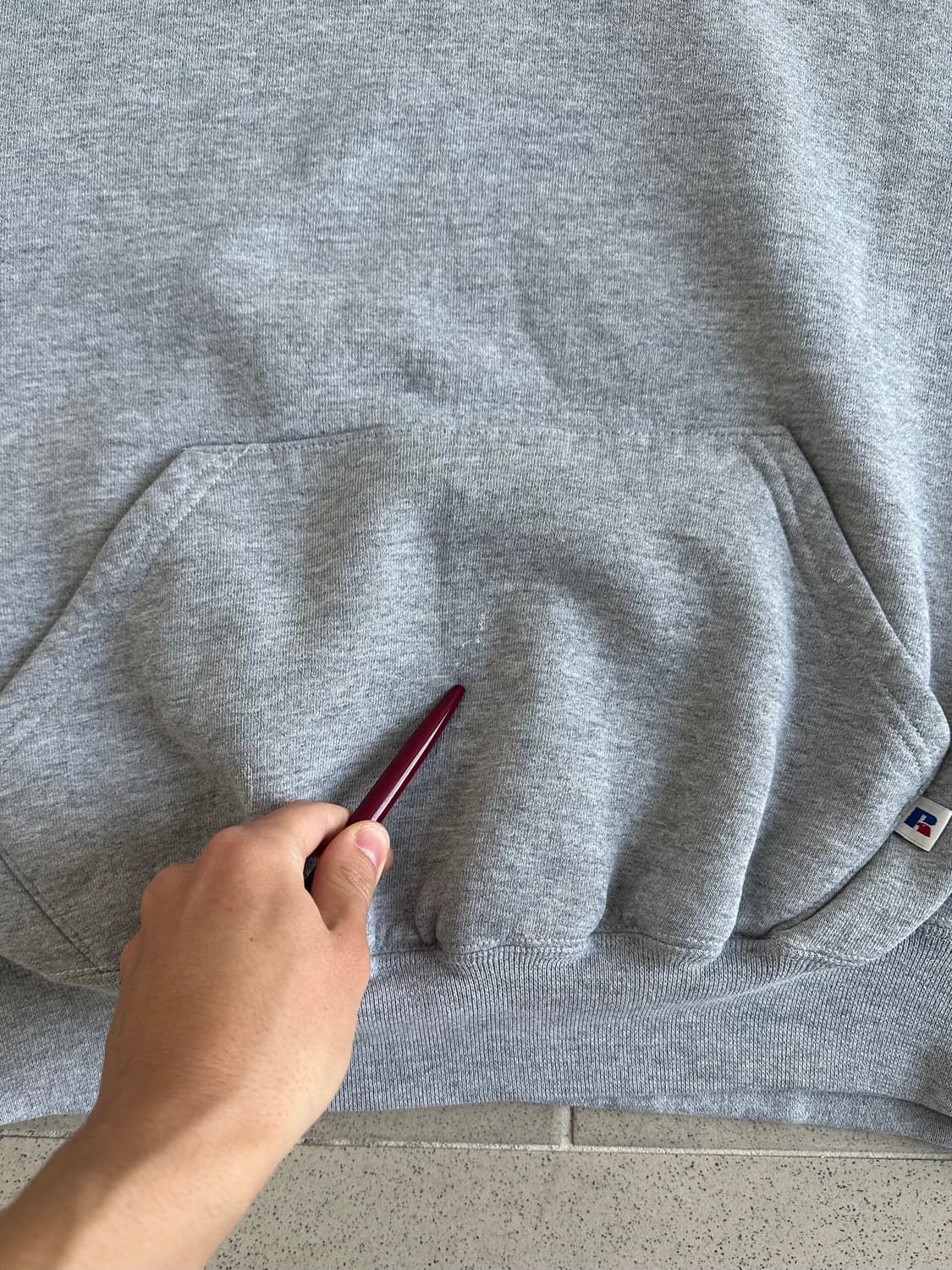 90s 빈티지 러셀 후드 그레이 XL 상품이미지5