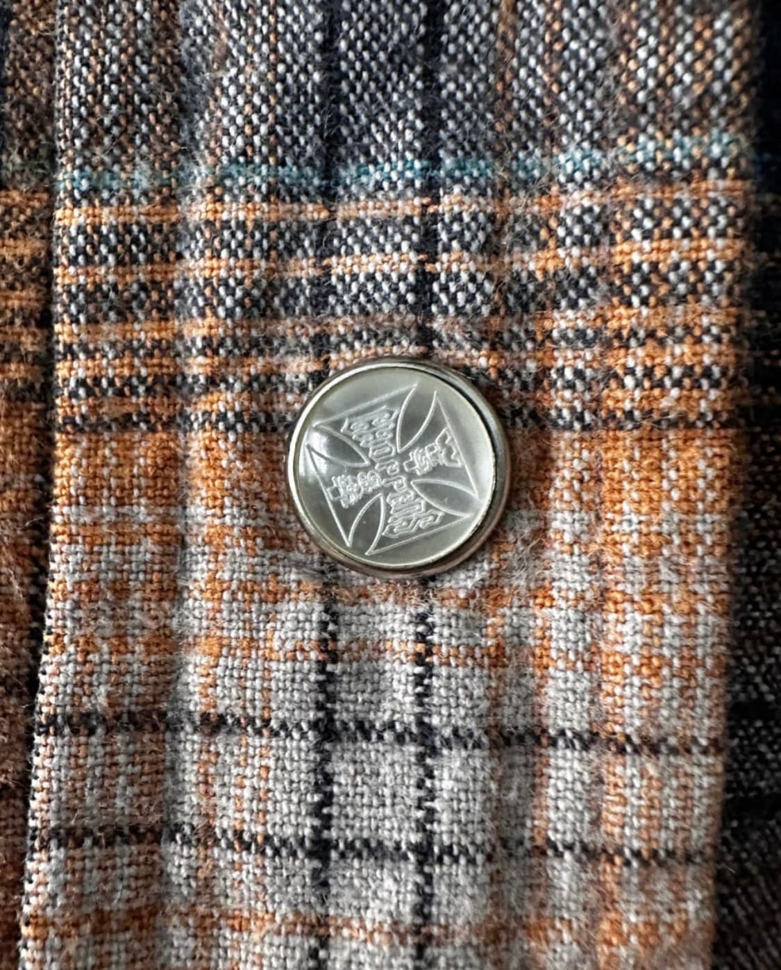 XL) 90s 웨스트코스트챠퍼스 웨스턴 체크셔츠 상품이미지5