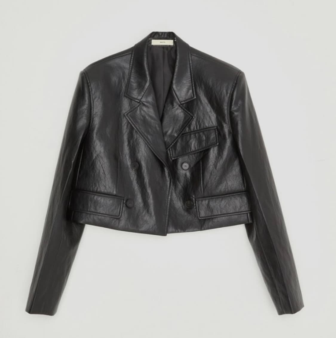 렉토 FAUX LEATHER CROPPED JACKET 레더 자켓 상품이미지2