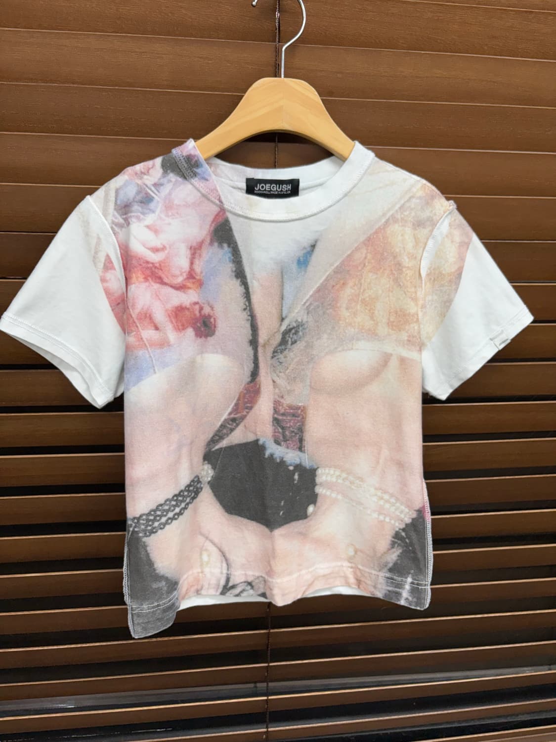 JOEGUSH 조거쉬 키스 프린팅 크롭 반팔 상품이미지6