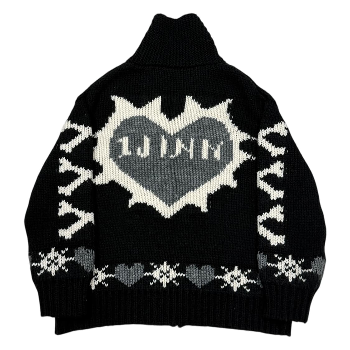 원진스튜디오 캣 픽셀 니트 가디건 블랙 S 상품이미지2