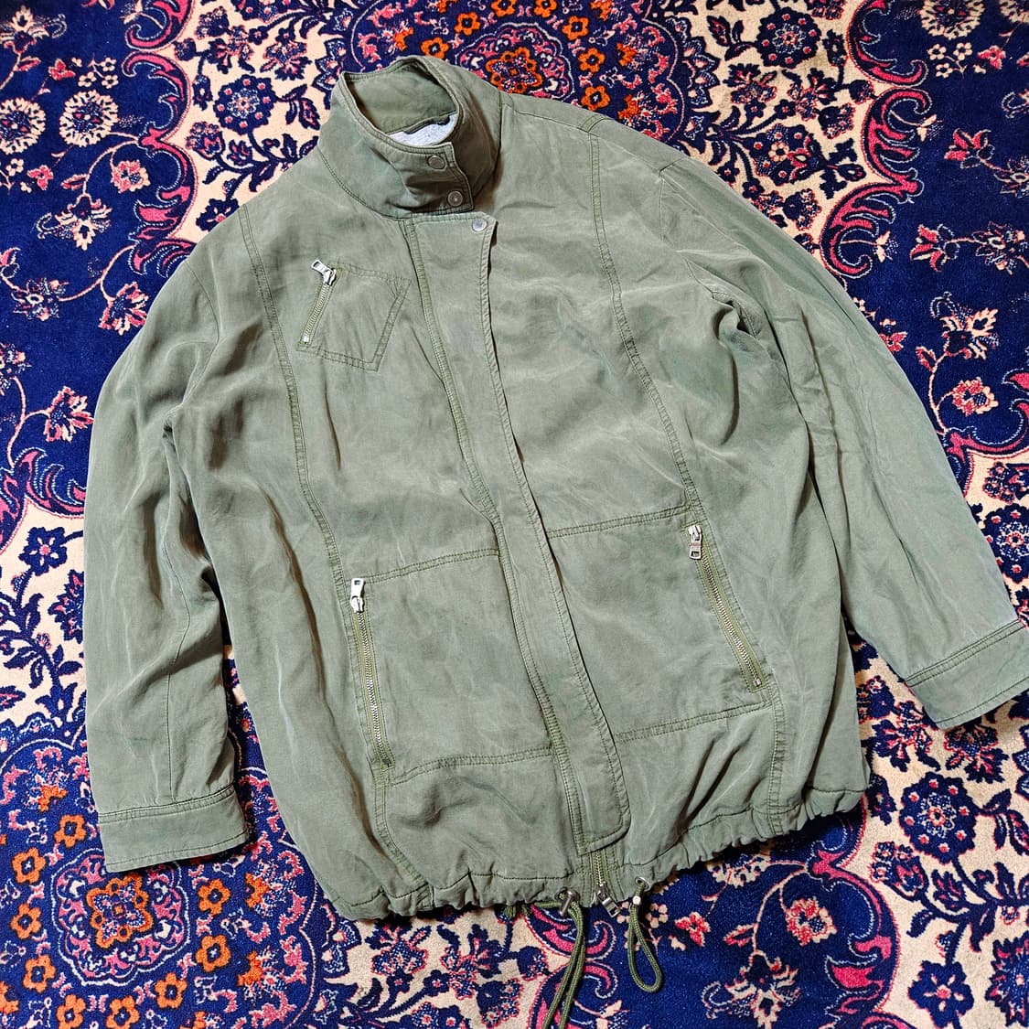 알마니익스체인지 빈티지 카키 하프 야상 L size 상품이미지1