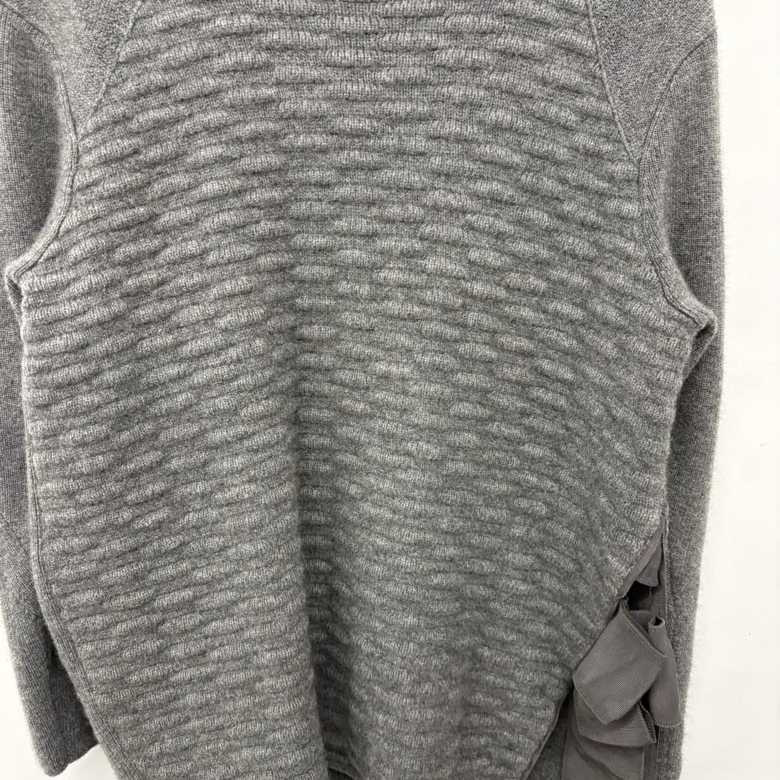 랑방 사선 디테일 니트 회색 여/L 상품이미지2