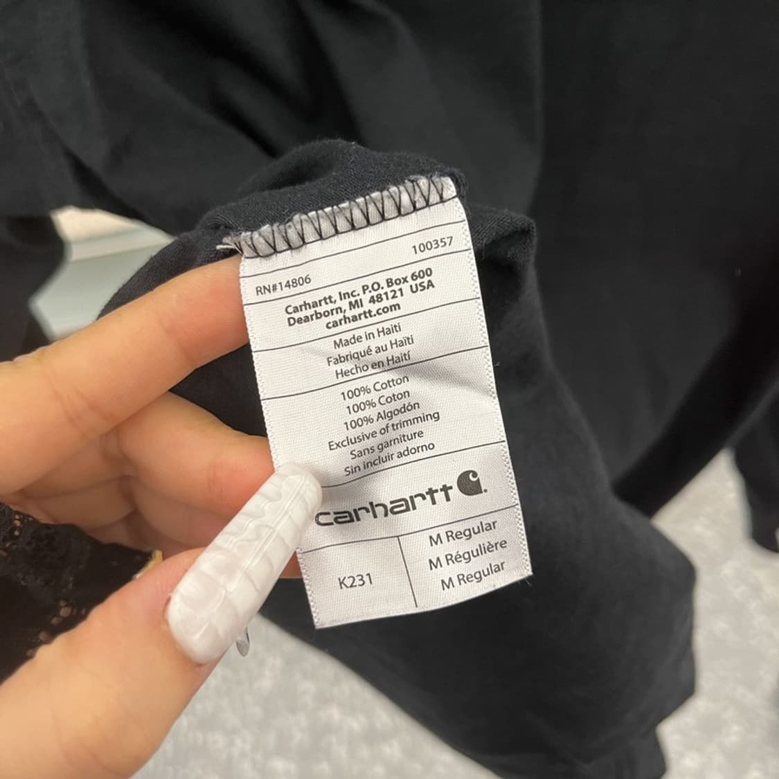 칼하트 빈티지 캐주얼 레트로 슬리브로고 롱슬리브 M C10916 상품이미지6