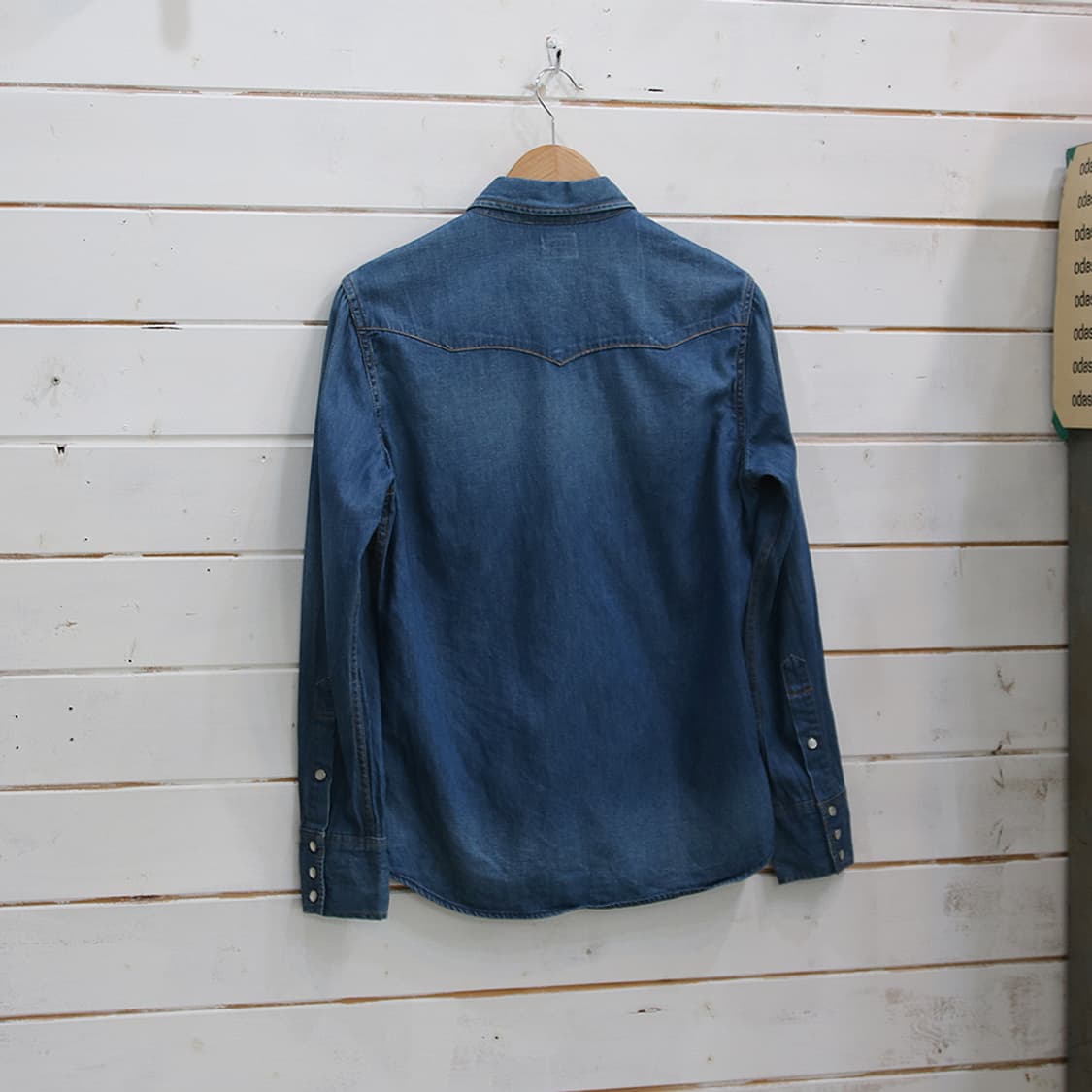 EDWIN 웨스턴 데님 셔츠 (남성용 S) 상품이미지2