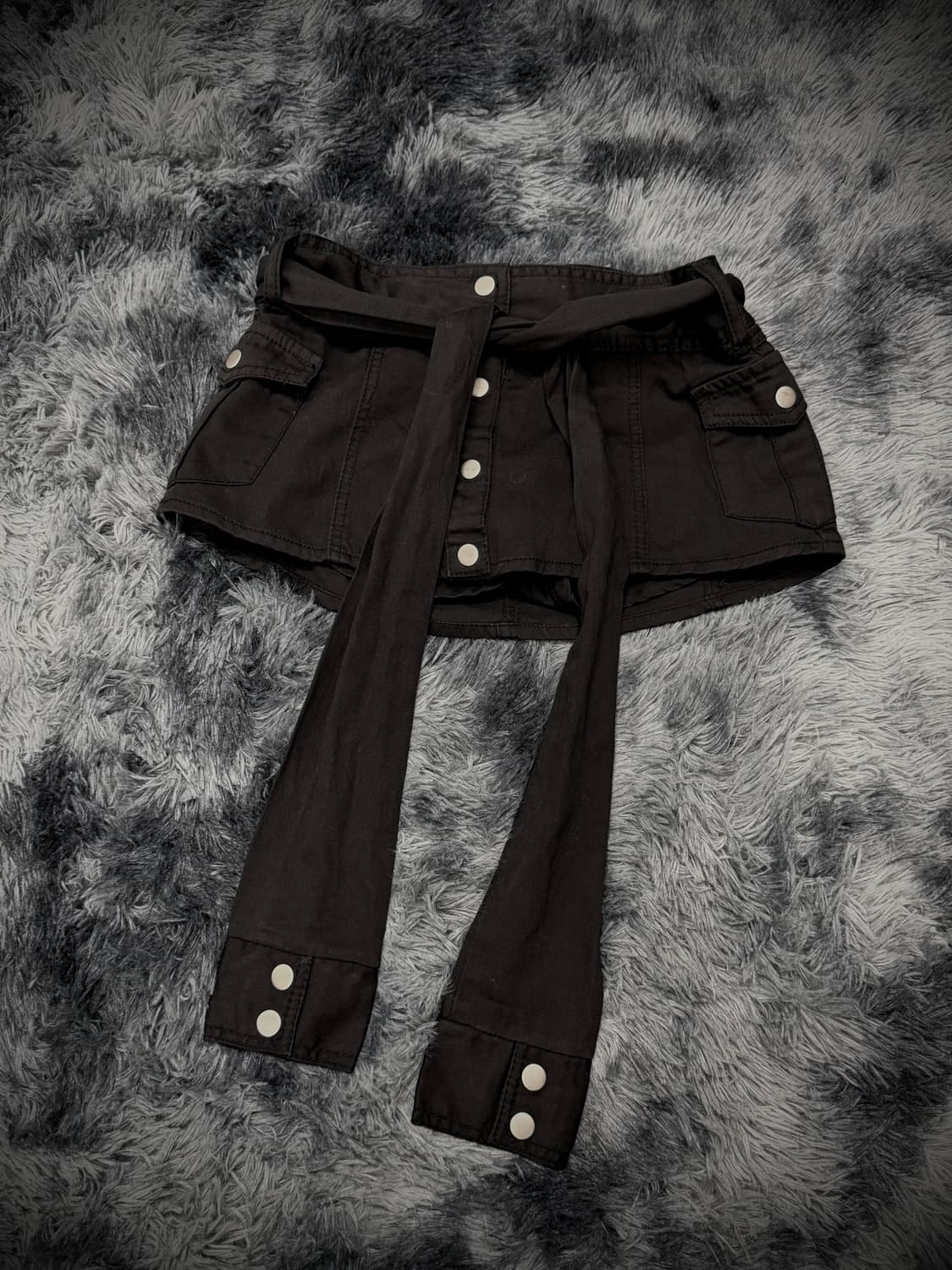 Cecil McBee 벨트 디테일 카고 숏 스커트 팬츠 상품이미지3
