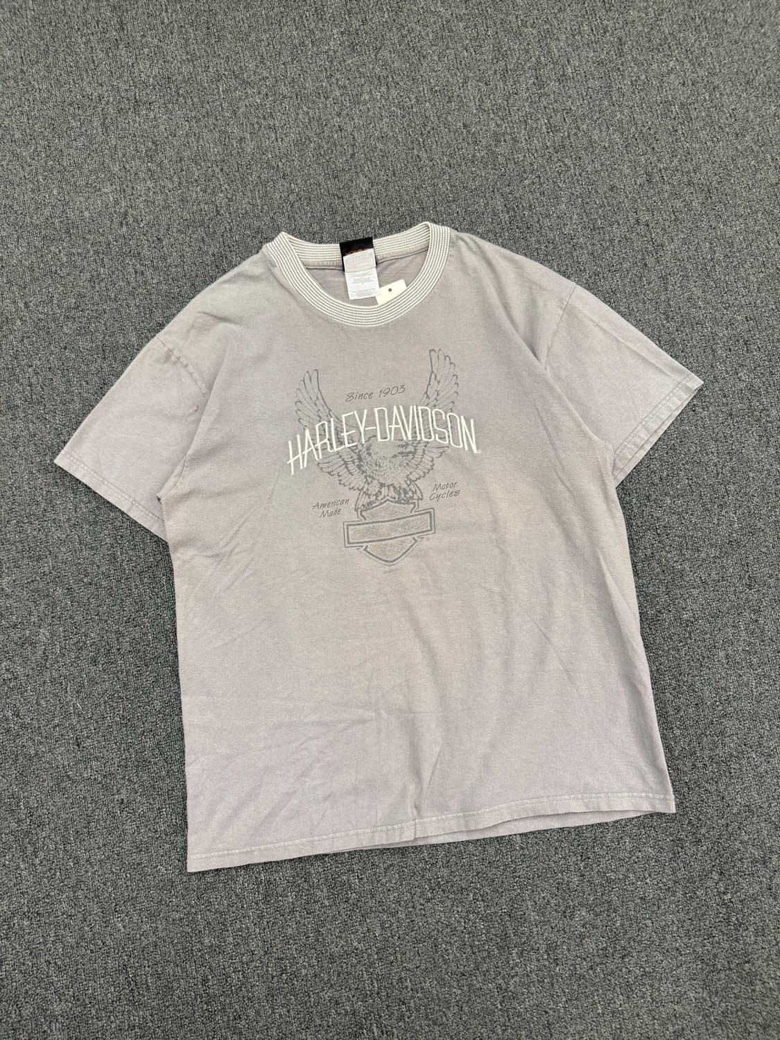L)90’s할리데이비슨 빈티지 프린팅 Seaford Delaware 반팔 상품이미지2