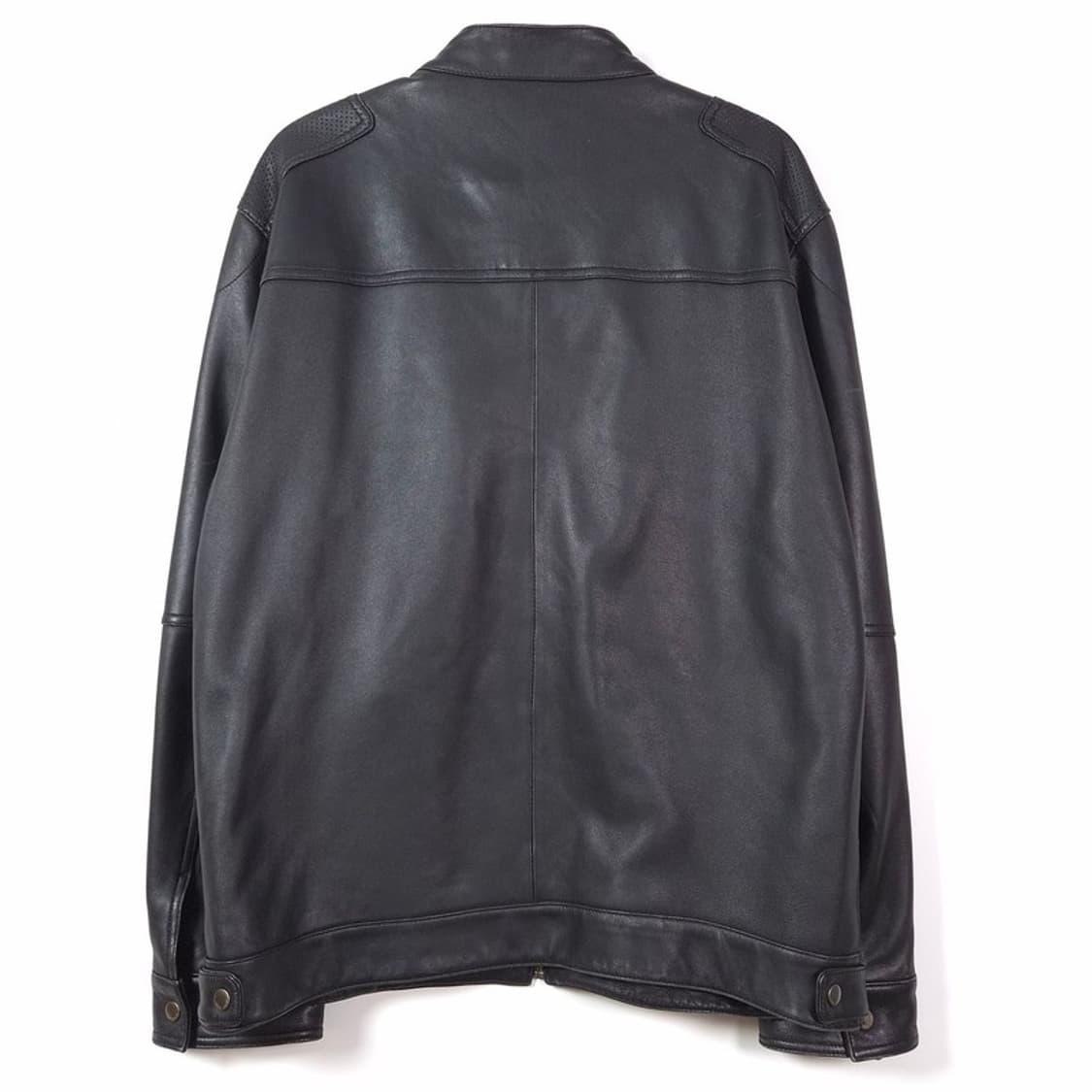 콜린베리 천연 가죽 펀칭 디테일 싱글 라이더 자켓 XL 상품이미지4