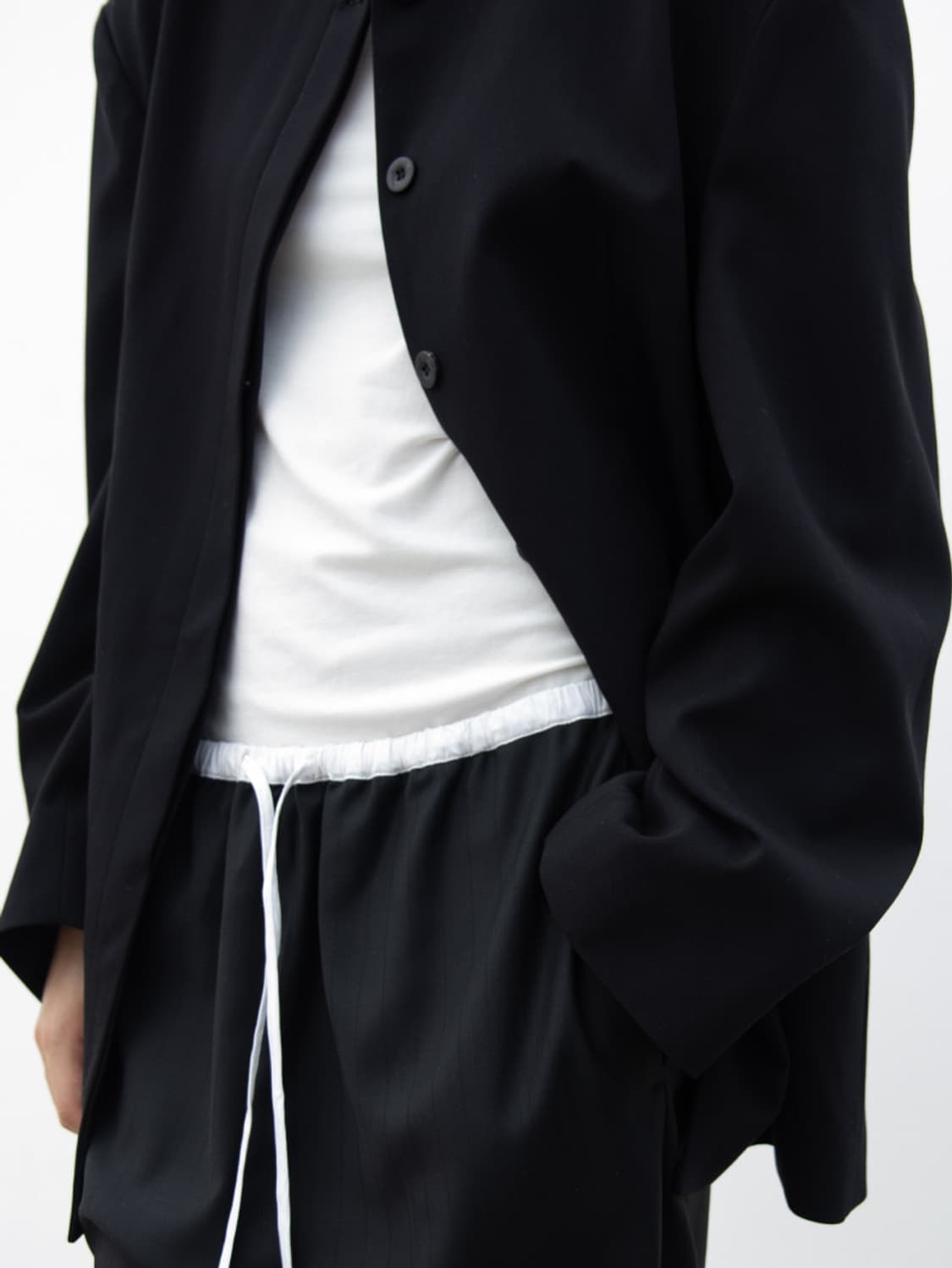 오브헤덴 울 스트라이프 슬랙스 상품이미지3