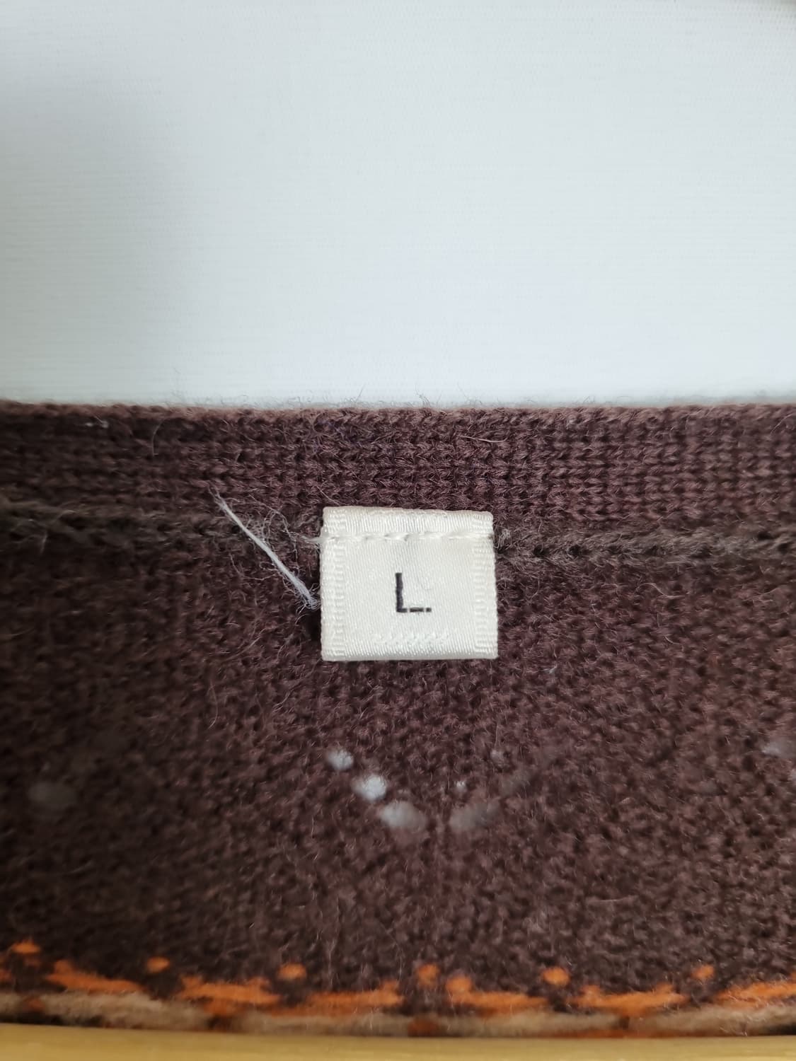 JPN 브라운 빈티지 가디건 울 100% 상품이미지6