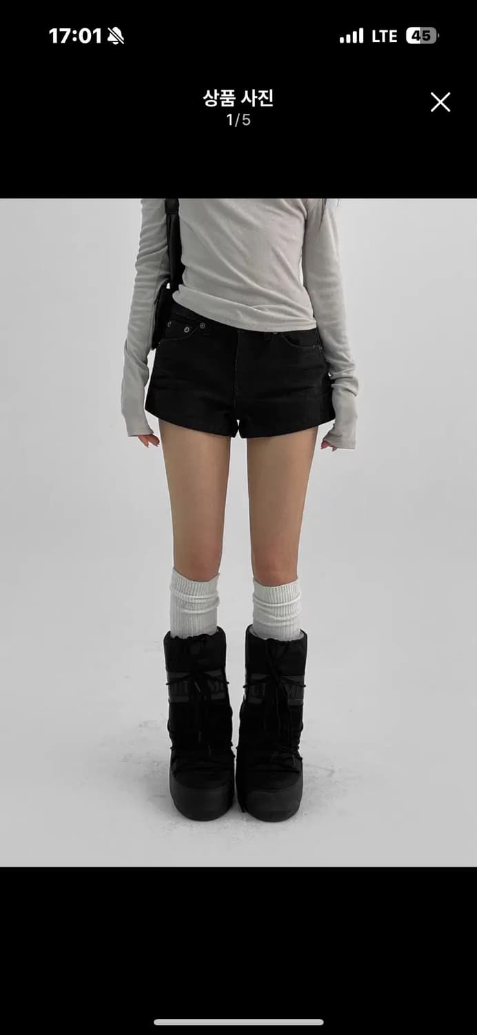 블랙업 OOTJ 핫크 논페이드 숏 데님 팬츠 새상품 상품이미지1