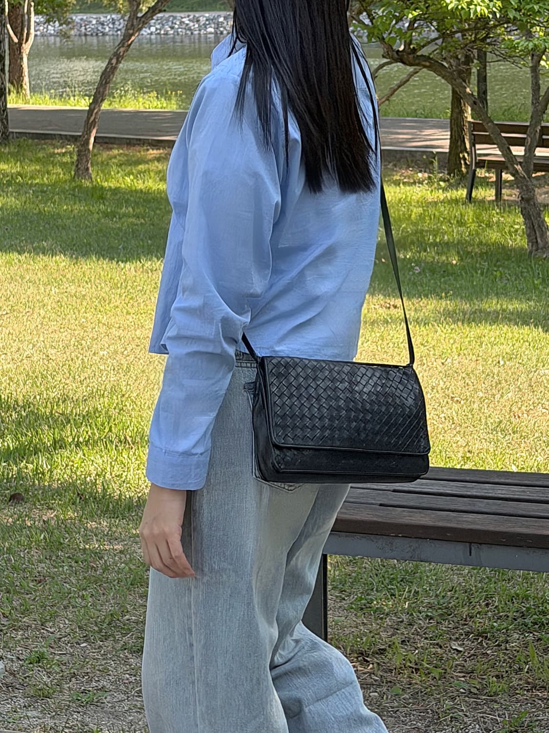 [2way❣️]보테가베네타 인트레치아토 크로스 숄더백 상품이미지4