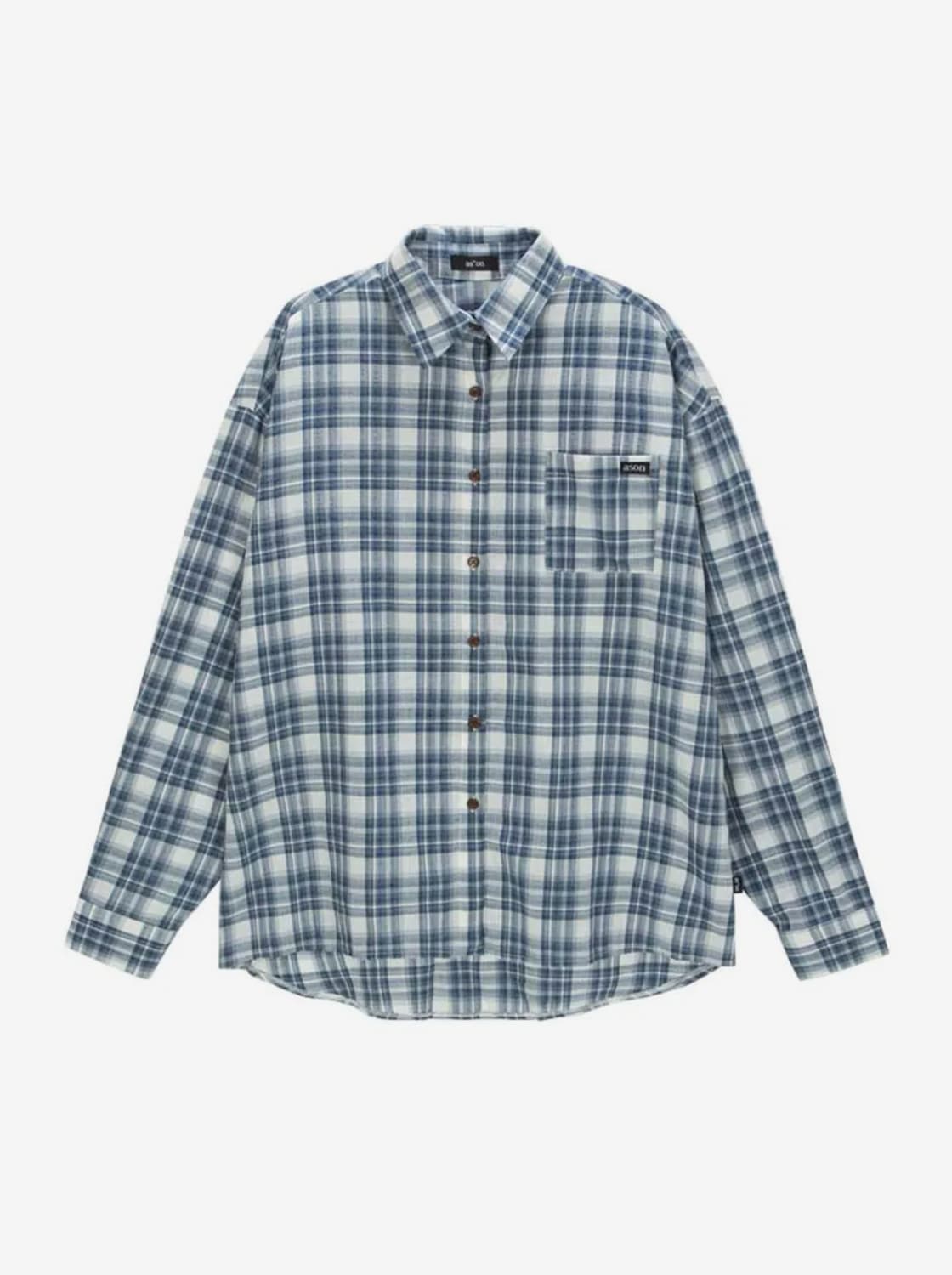 애즈온 에센셜 체크 셔츠 상품이미지2