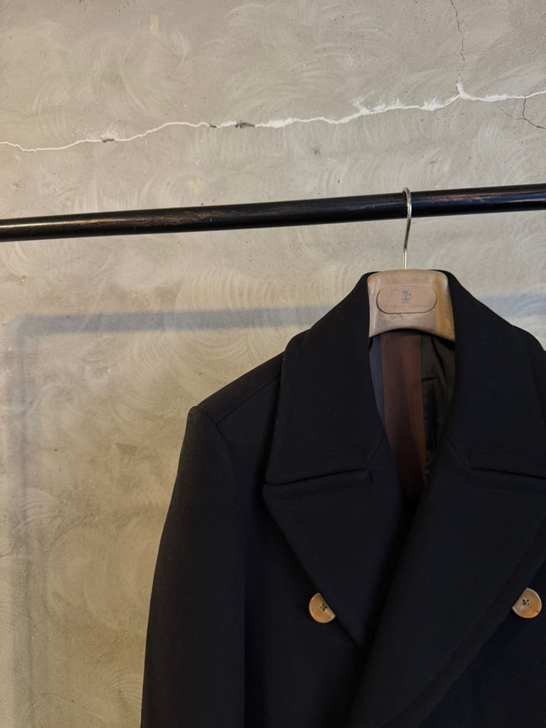 시스템 캐시미어 울 더블 브레스티드 코트 100 상품이미지2