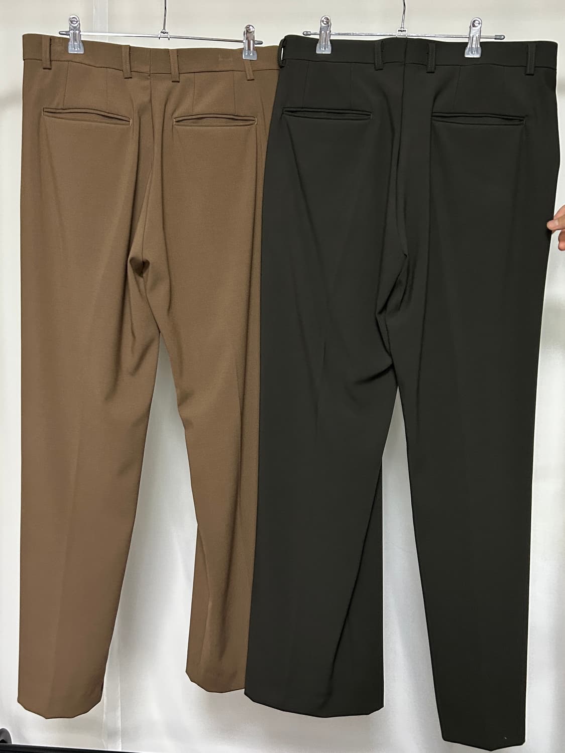 딥 브라운 핀턱 와이드 슬랙스 상품이미지3