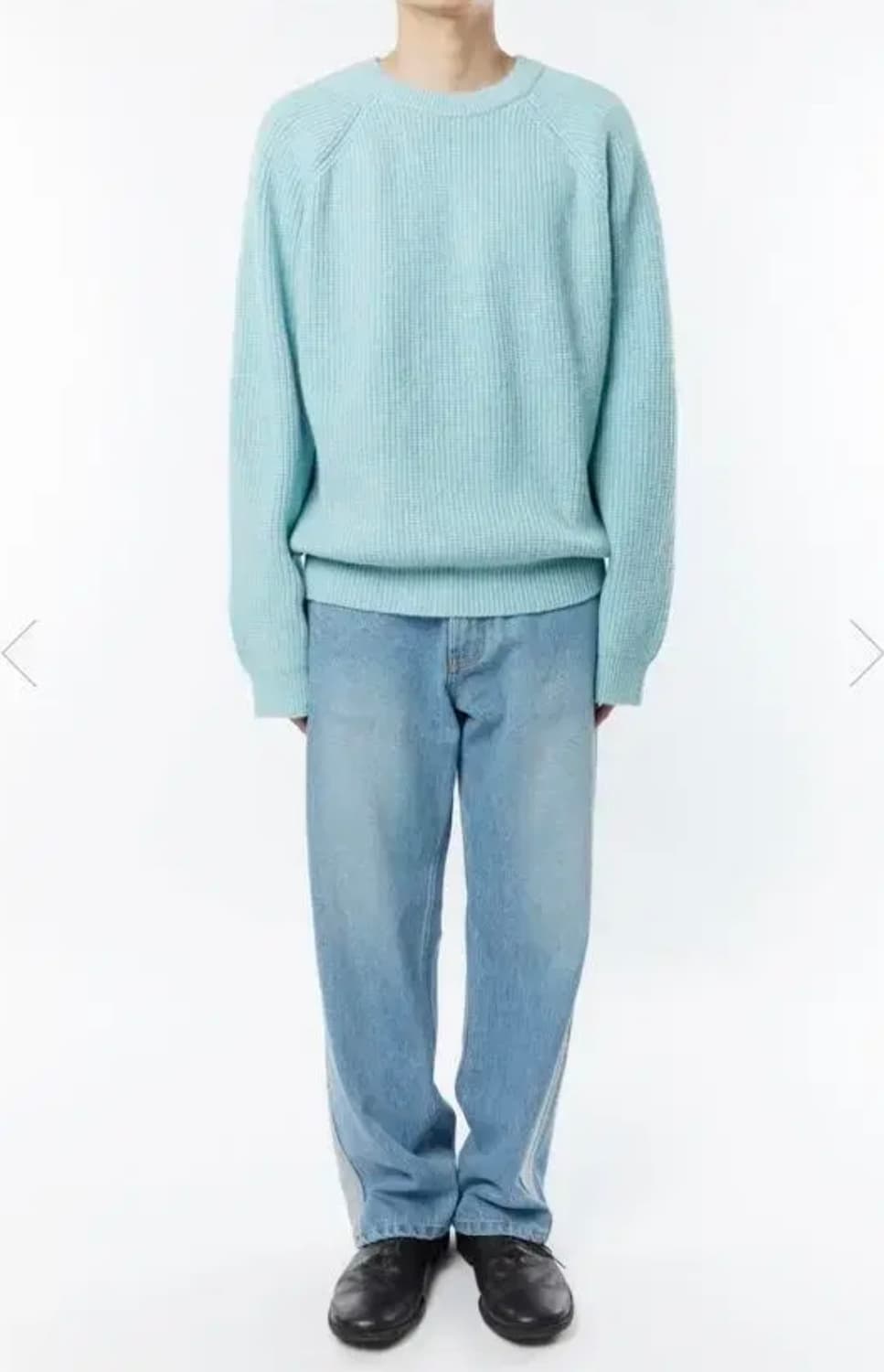 [5회 미만착]이얼즈어고 스카이블루 메리노 니트 스카이블루 L 상품이미지3